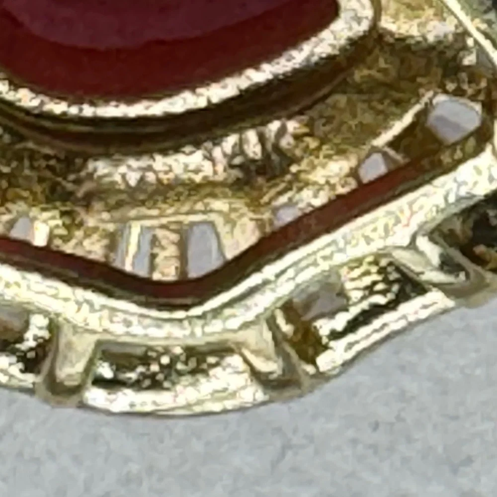 14k Pear Cut Ruby Earrings - Picture 9 of 15